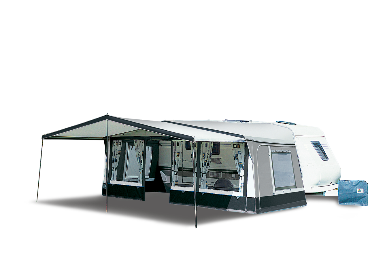 Wohnwagen Sonnendach Solaris bestehend aus Seiten-Wänden und Dach